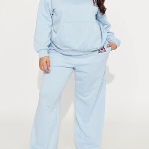 Light Blue Hoodie and Sweatpants Set 2x